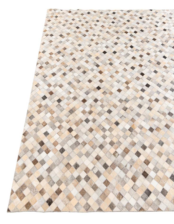 Detail image of  6' 8 x 9' 9 Cowhide Stocks Rug