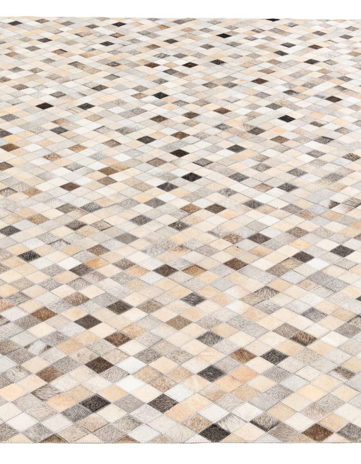 Detail image of  6' 8 x 9' 9 Cowhide Stocks Rug