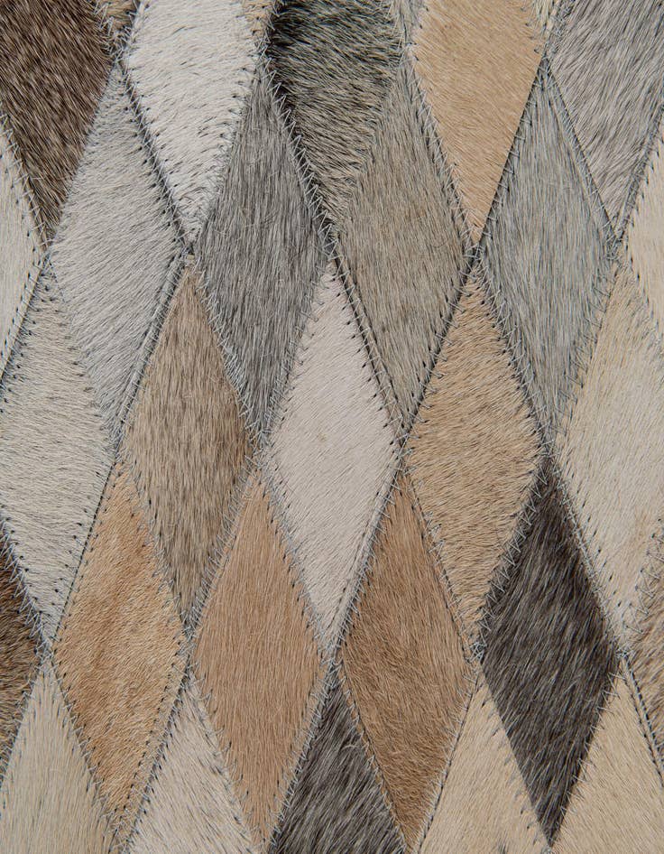 Detail image of  6' 9 x 9' 10 Cowhide Stocks Rug