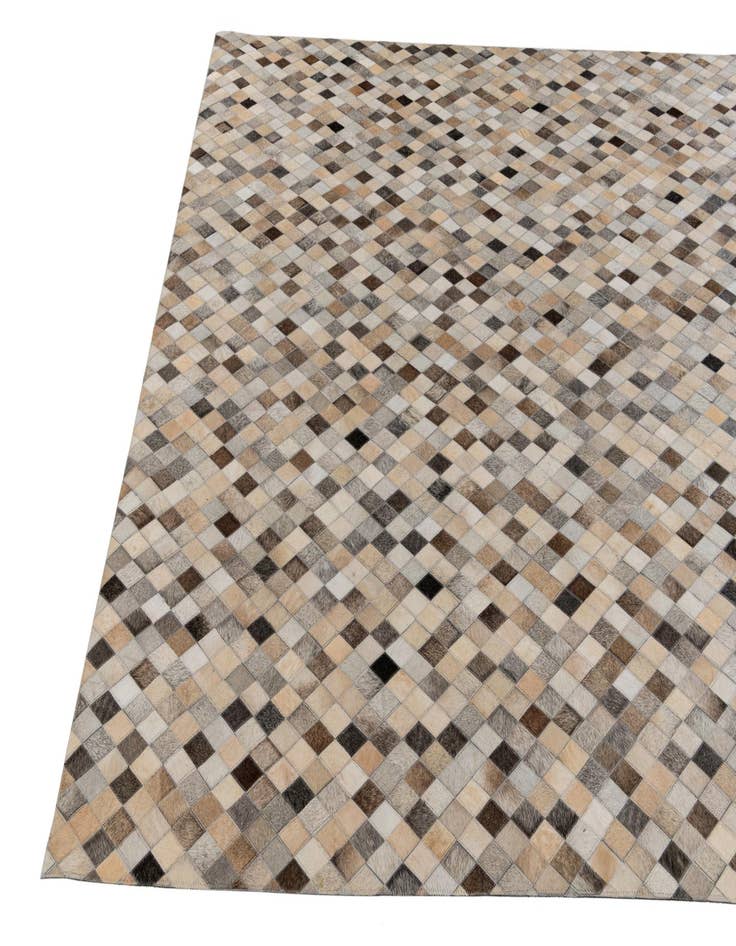 Detail image of  6' 7 x 9' 11 Cowhide Stocks Rug