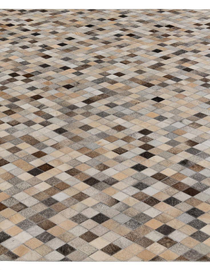 Detail image of  6' 7 x 9' 11 Cowhide Stocks Rug