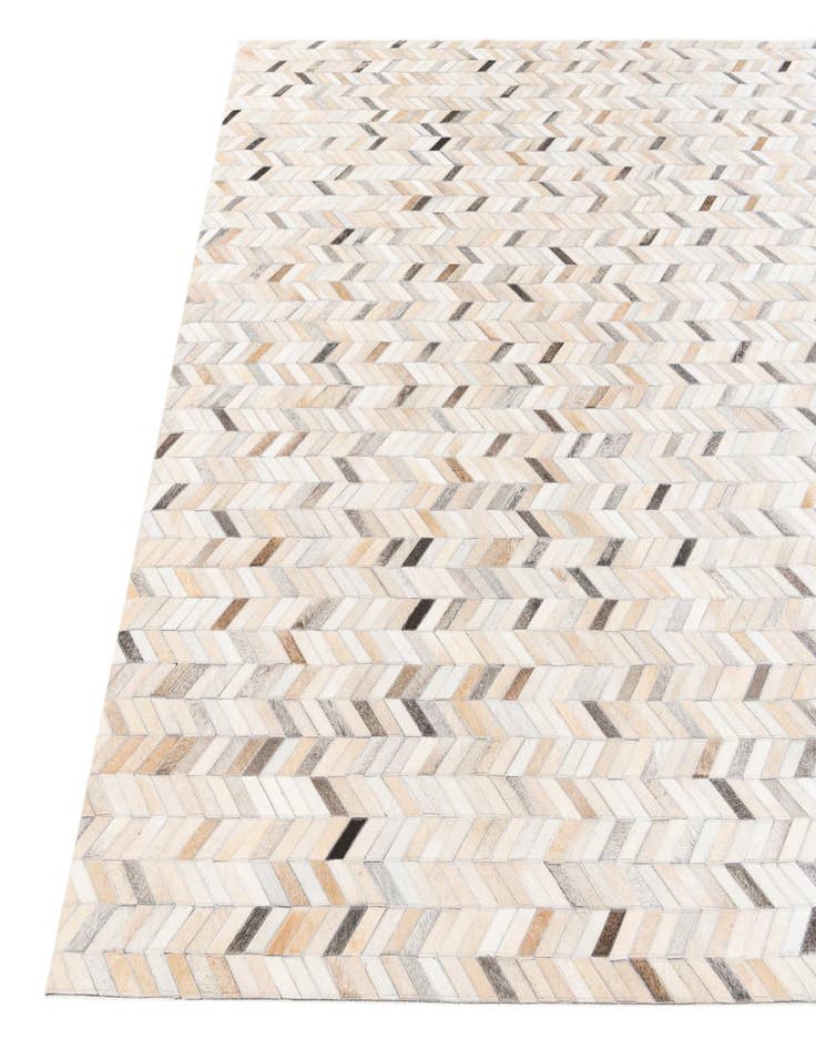 Detail image of  6' 8 x 9' 10 Cowhide Stocks Rug