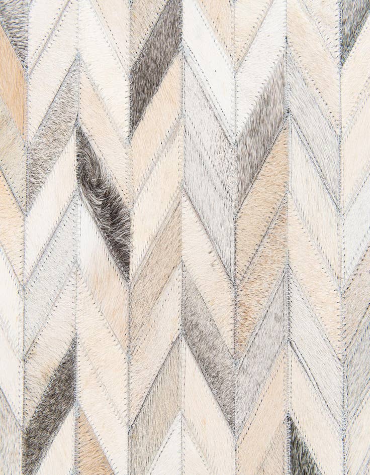 Detail image of  6' 8 x 9' 10 Cowhide Stocks Rug