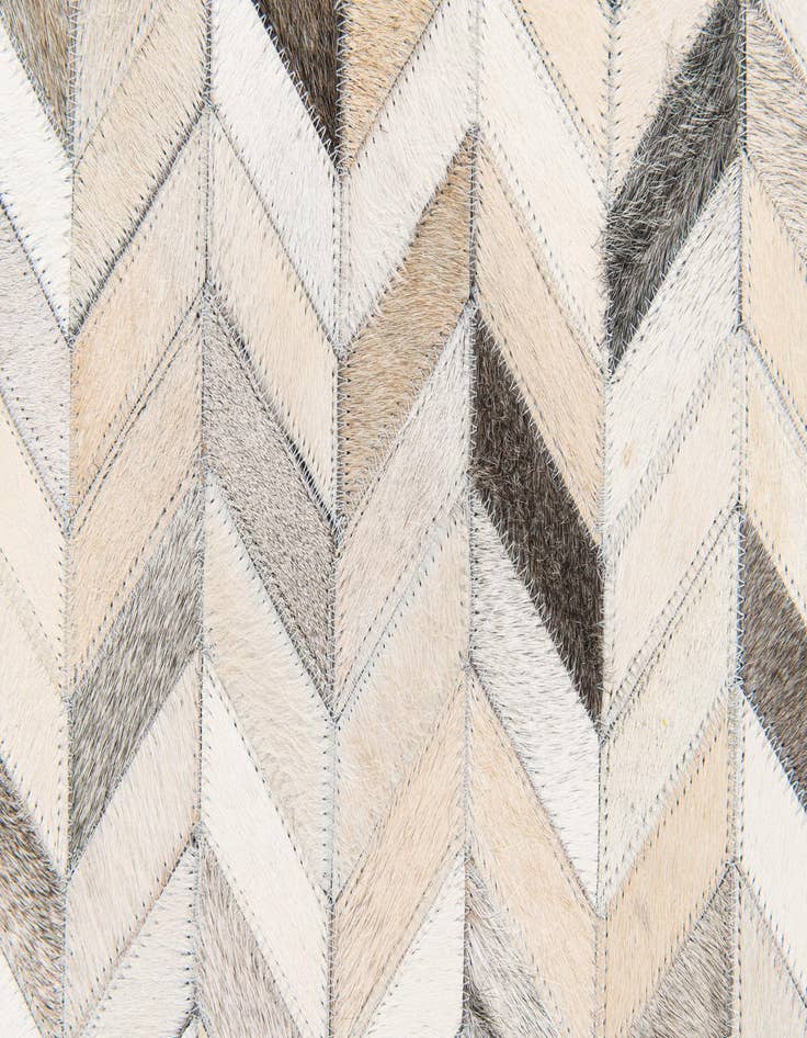 Detail image of  6' 7 x 10' Cowhide Stocks Rug