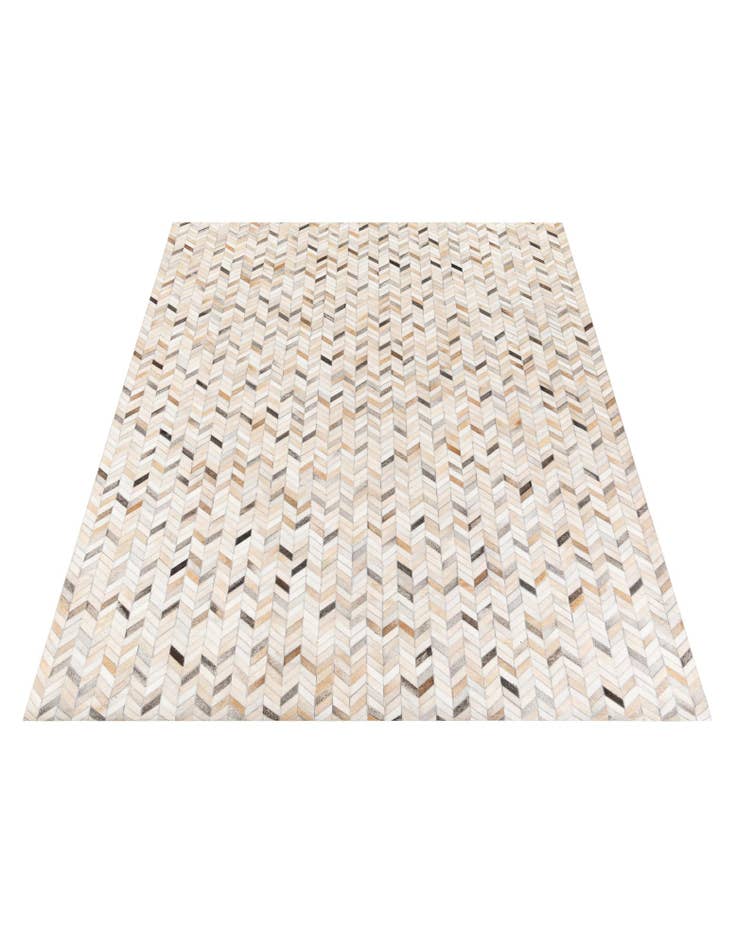 Detail image of  6' 9 x 9' 10 Cowhide Stocks Rug