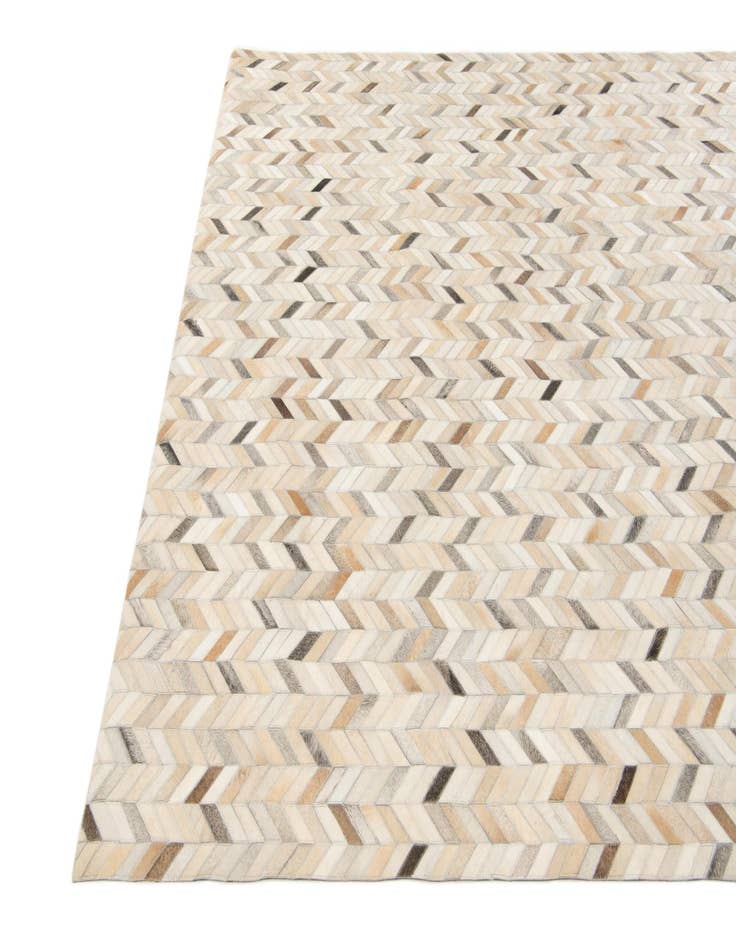 Detail image of  6' 9 x 9' 10 Cowhide Stocks Rug