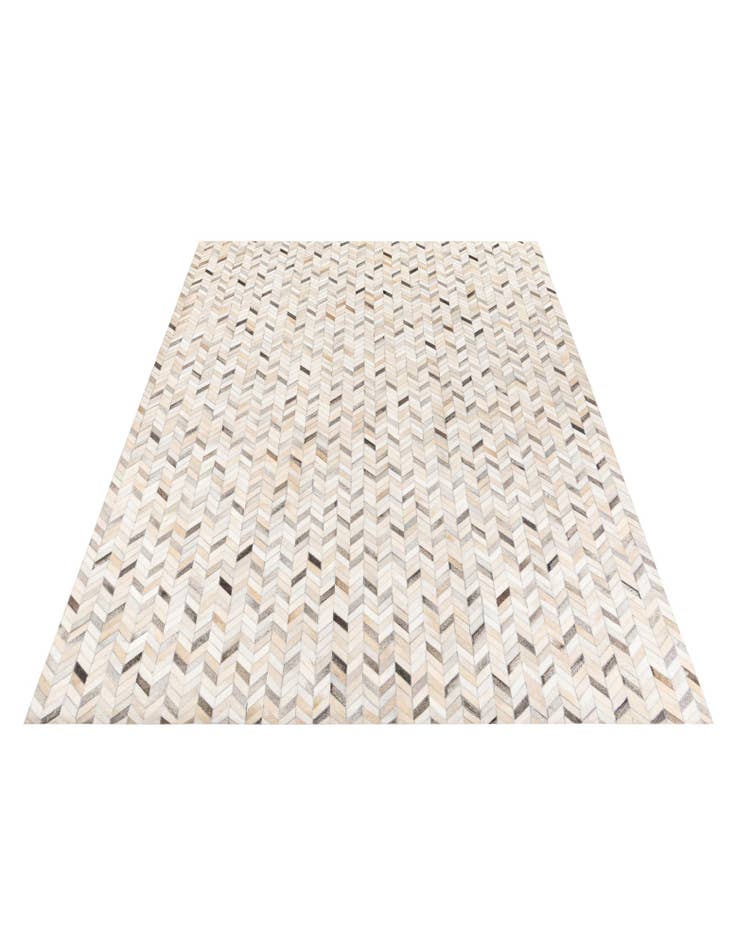 Detail image of  6' 9 x 9' 11 Cowhide Stocks Rug