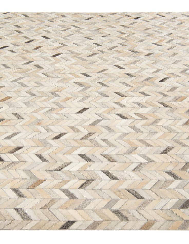 Detail image of  6' 9 x 9' 11 Cowhide Stocks Rug