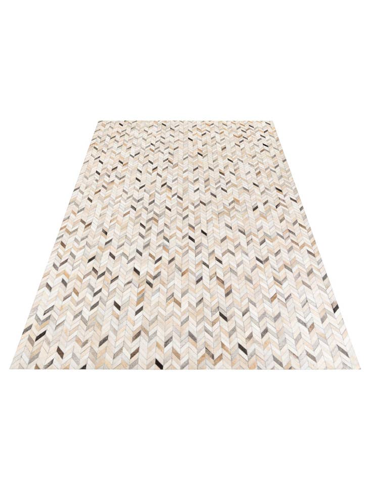 Detail image of  6' 8 x 9' 10 Cowhide Stocks Rug