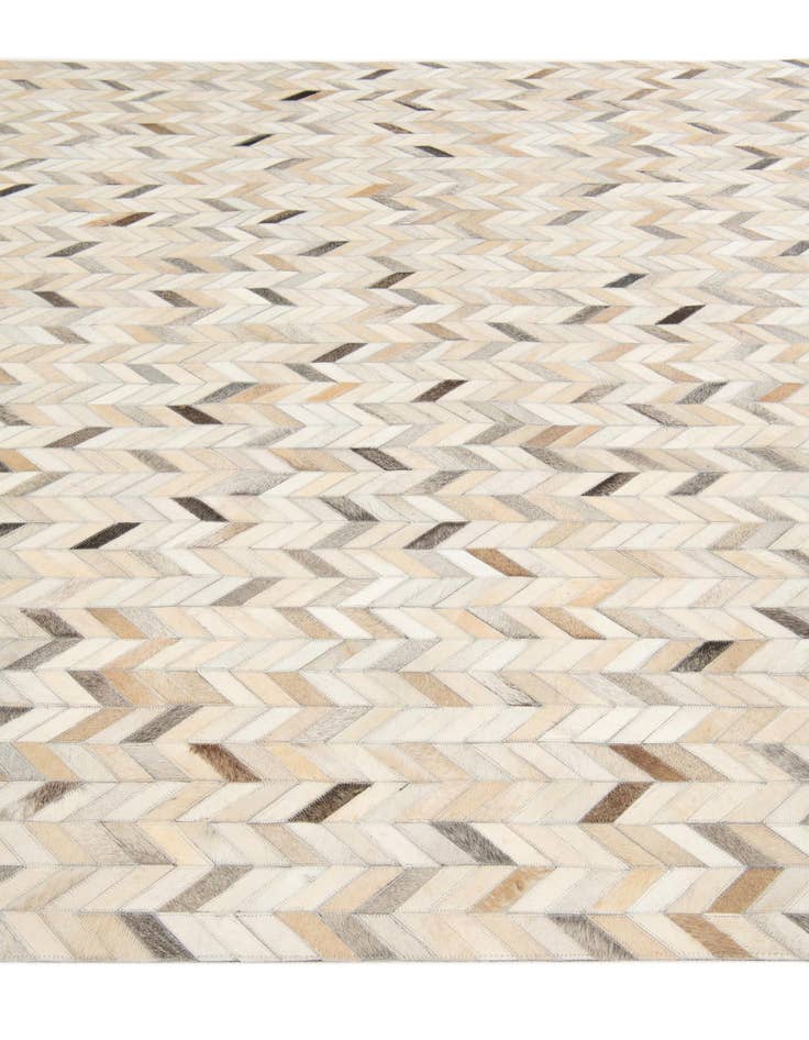 Detail image of  6' 8 x 9' 10 Cowhide Stocks Rug