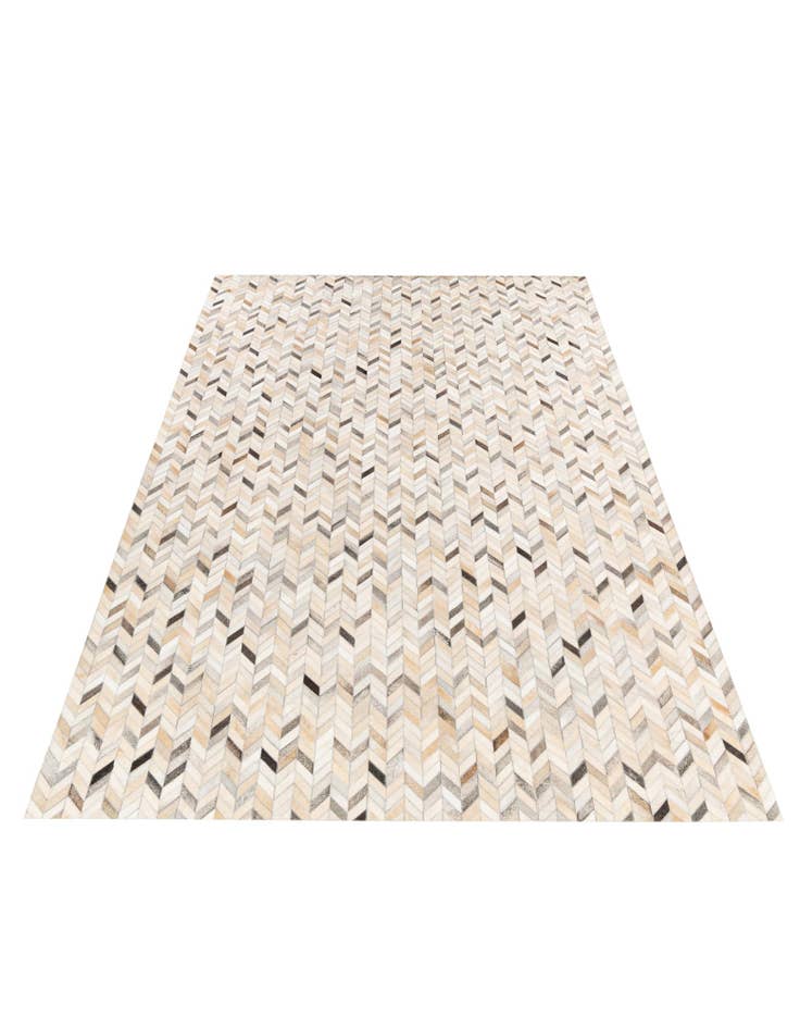 Detail image of  6' 8 x 9' 11 Cowhide Stocks Rug