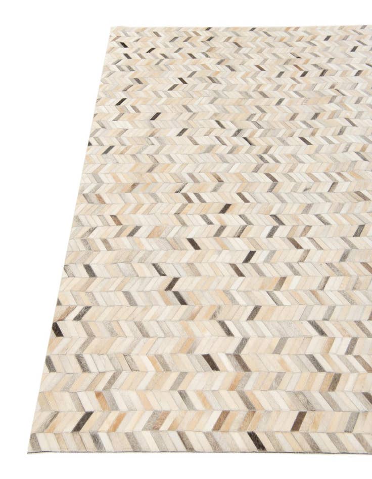 Detail image of  6' 8 x 9' 11 Cowhide Stocks Rug