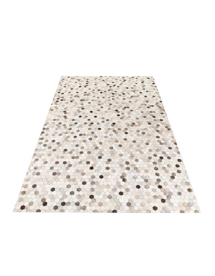Detail image of  6' 7 x 10' 1 Cowhide Stocks Rug