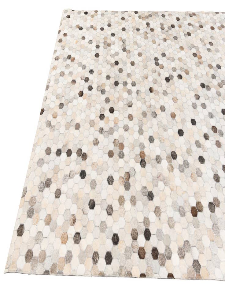 Detail image of  6' 7 x 10' 1 Cowhide Stocks Rug
