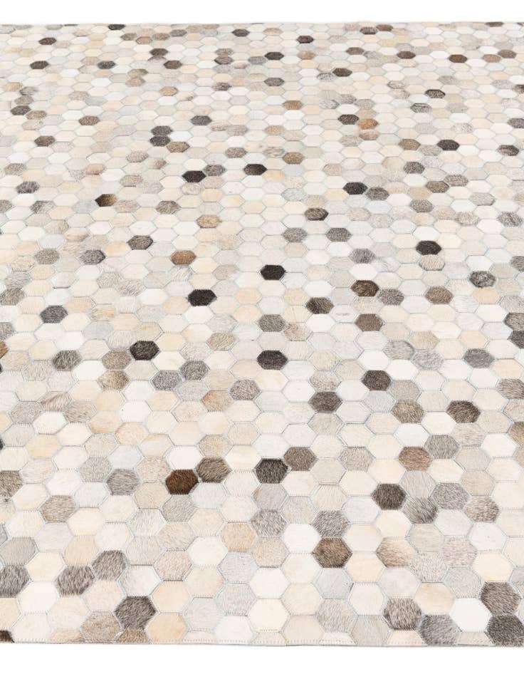 Detail image of  6' 7 x 10' 1 Cowhide Stocks Rug