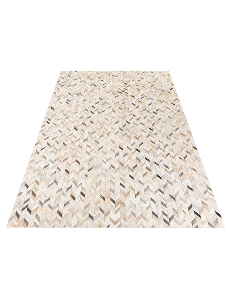 Detail image of  6' 8 x 9' 11 Cowhide Stocks Rug