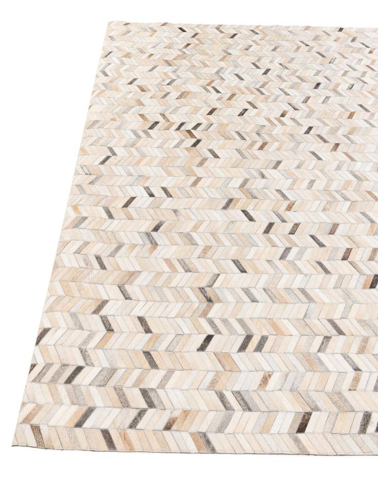 Detail image of  6' 8 x 9' 11 Cowhide Stocks Rug