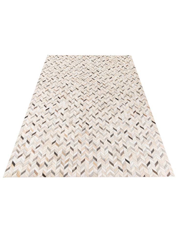 Detail image of  6' 7 x 9' 10 Cowhide Stocks Rug