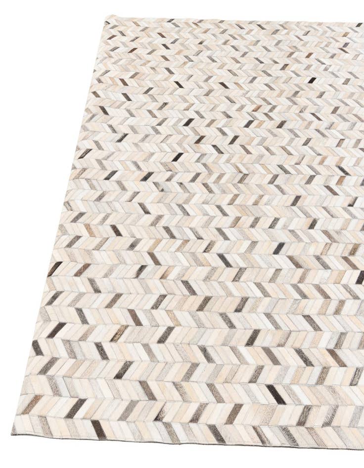 Detail image of  6' 7 x 9' 10 Cowhide Stocks Rug