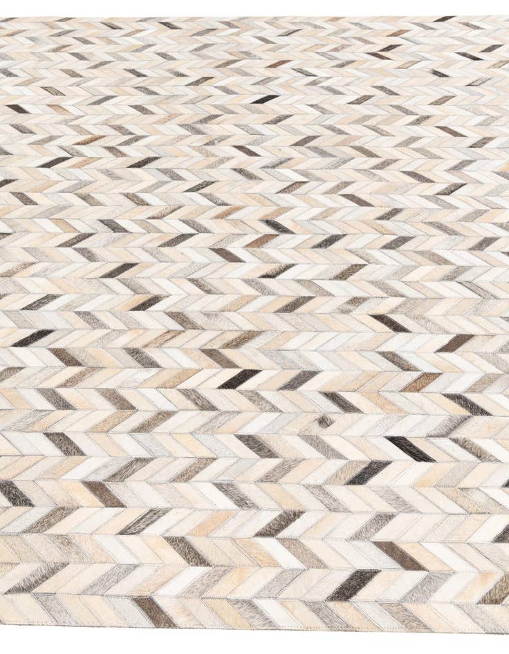 Detail image of  6' 7 x 9' 10 Cowhide Stocks Rug