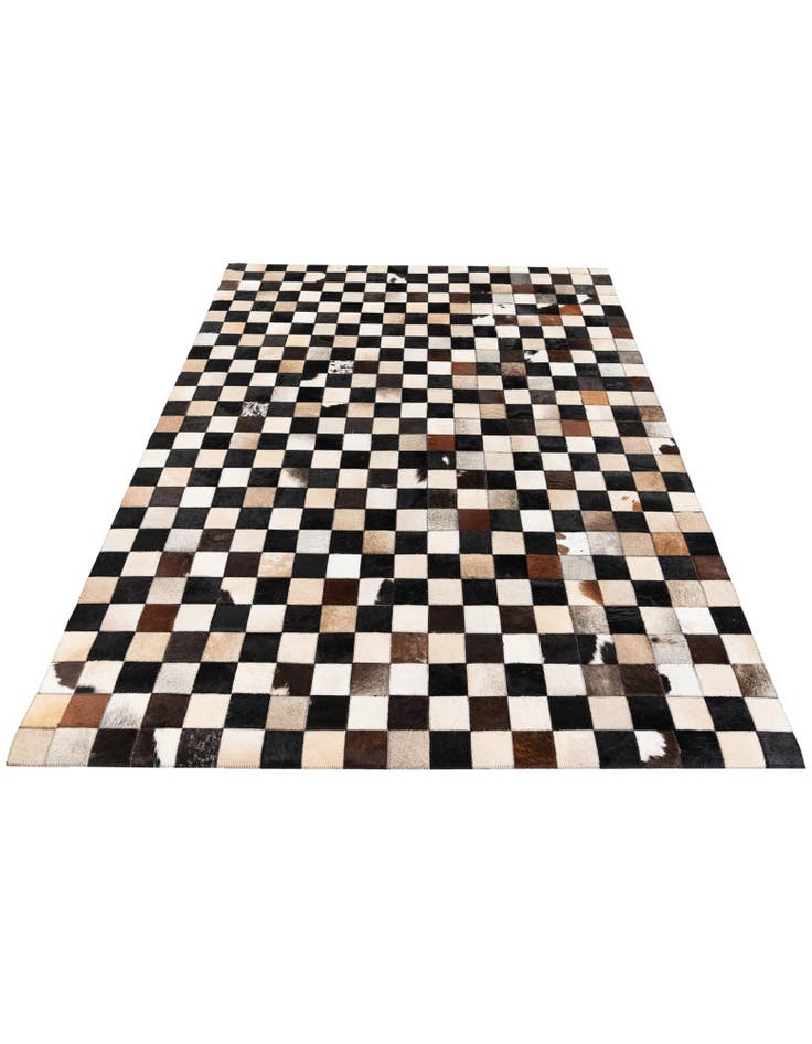 Detail image of  4' 9 x 6' 7 Cowhide Stocks Rug