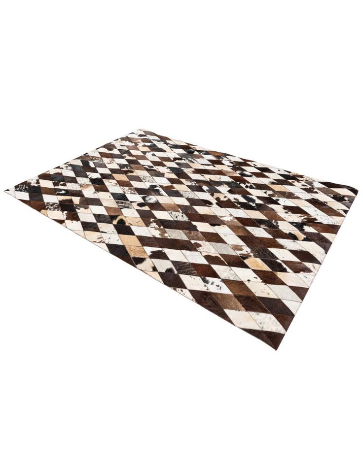 Detail image of  4' 8 x 6' 9 Cowhide Stocks Rug