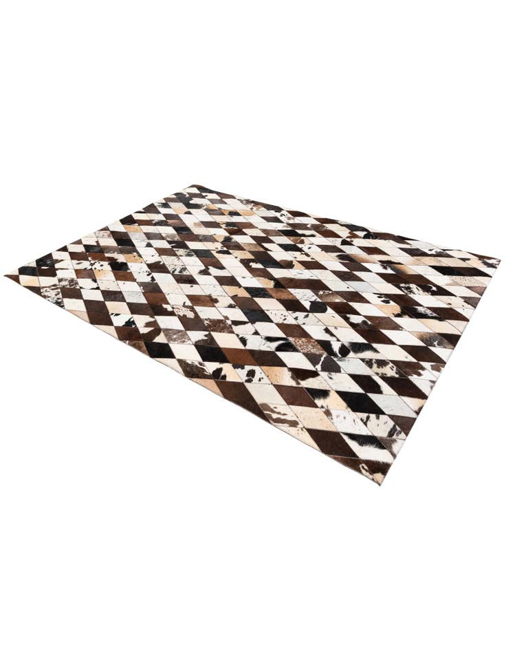 Detail image of  4' 8 x 6' 9 Cowhide Stocks Rug