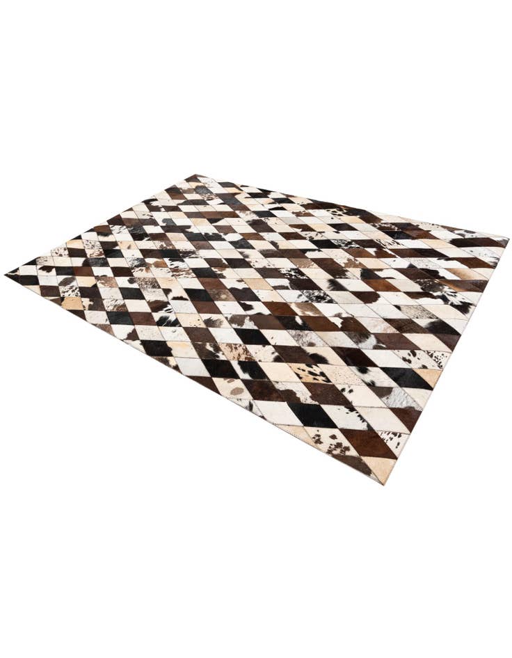 Detail image of  4' 8 x 6' 9 Cowhide Stocks Rug