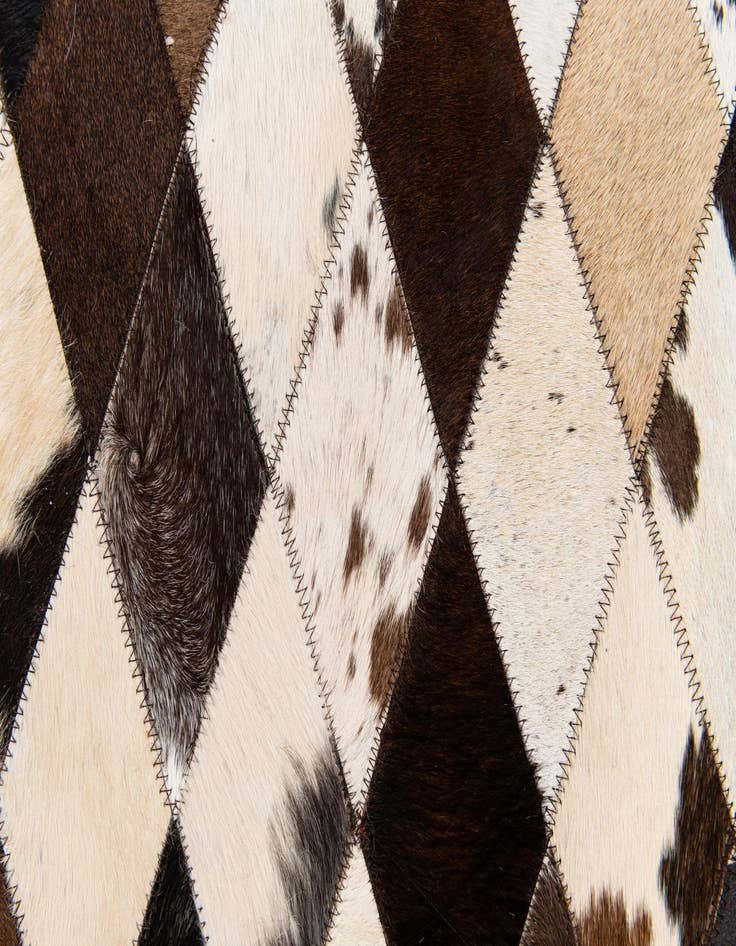 Detail image of  4' 8 x 6' 9 Cowhide Stocks Rug