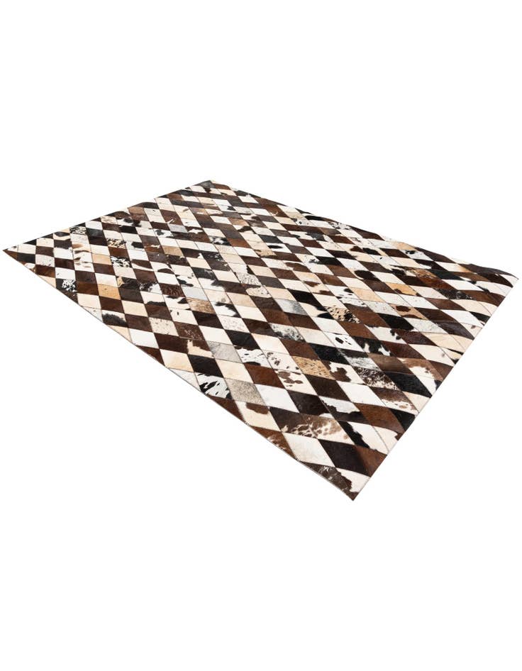 Detail image of  4' 8 x 6' 9 Cowhide Stocks Rug