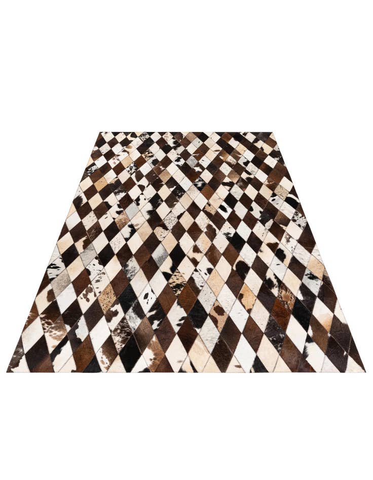 Detail image of  4' 8 x 6' 9 Cowhide Stocks Rug