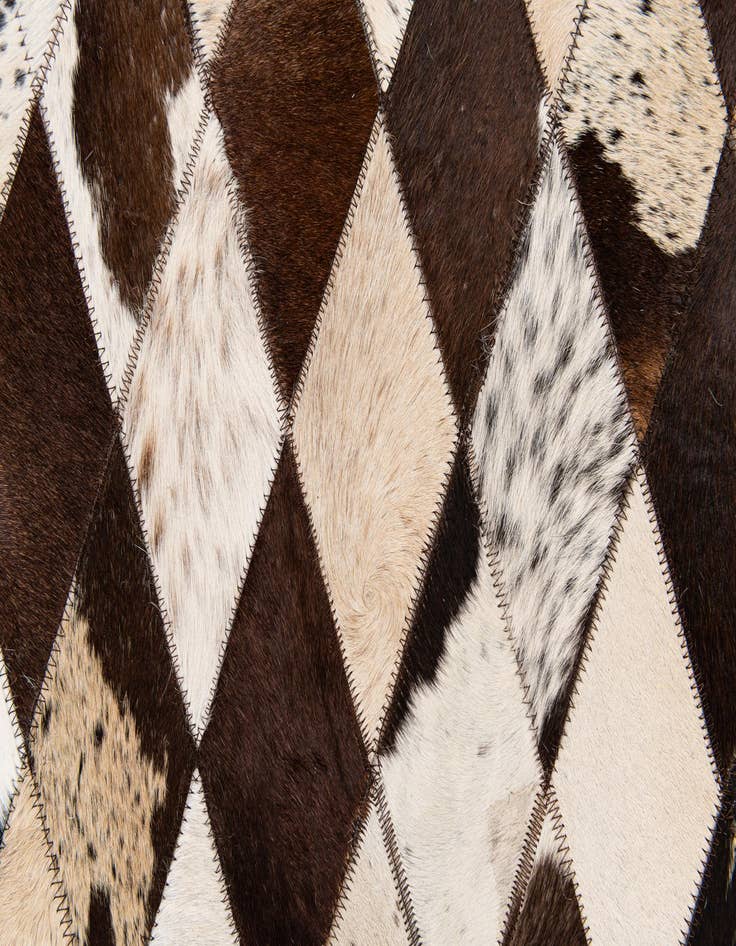Detail image of  4' 8 x 6' 9 Cowhide Stocks Rug