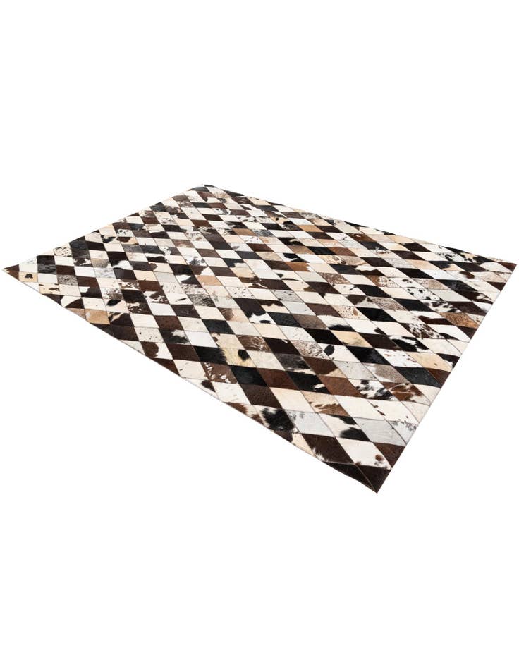 Detail image of  4' 8 x 6' 9 Cowhide Stocks Rug