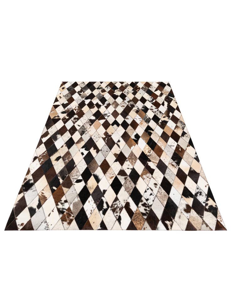 Detail image of  4' 8 x 6' 9 Cowhide Stocks Rug