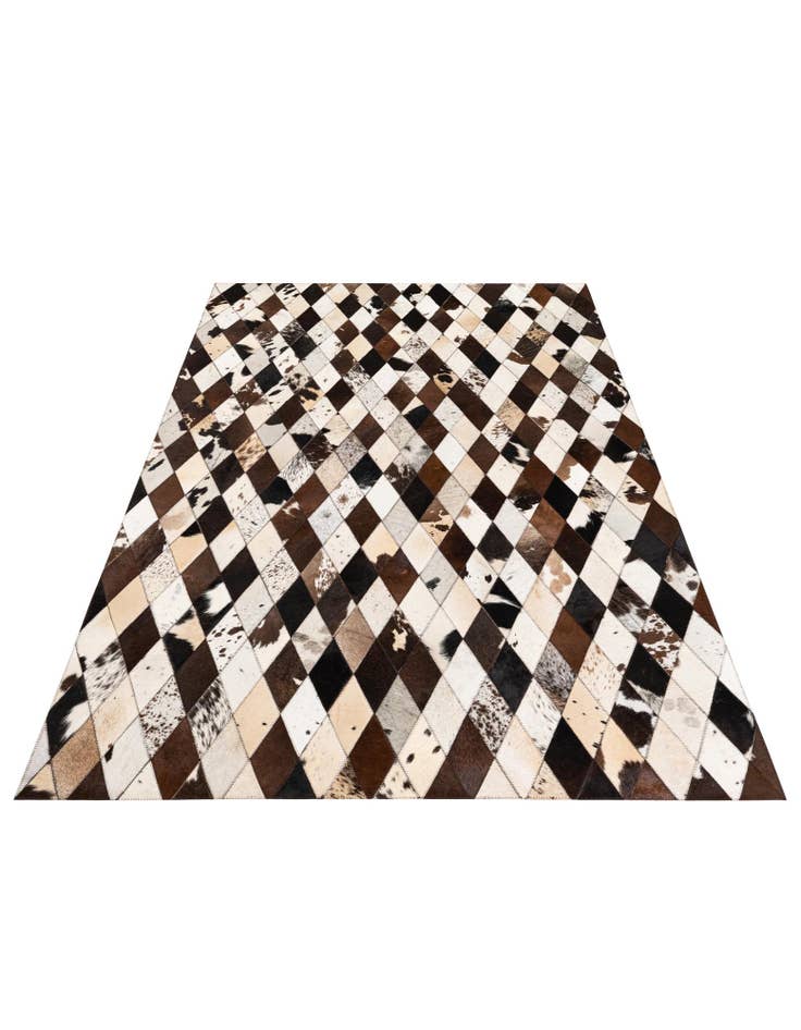 Detail image of  4' 9 x 6' 9 Cowhide Stocks Rug