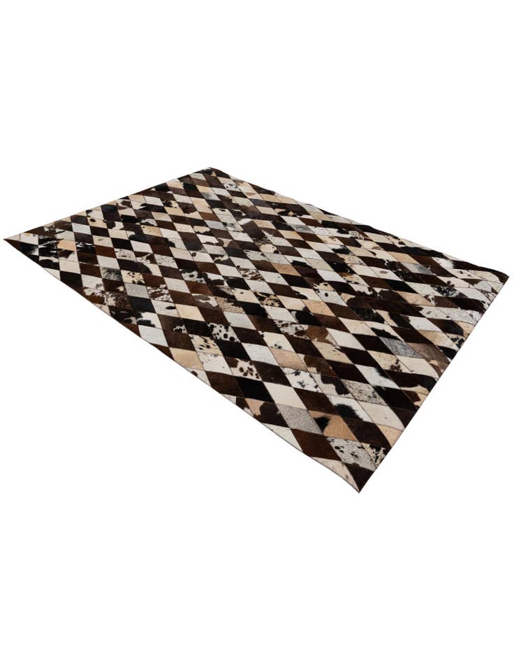 Detail image of  4' 8 x 6' 8 Cowhide Stocks Rug