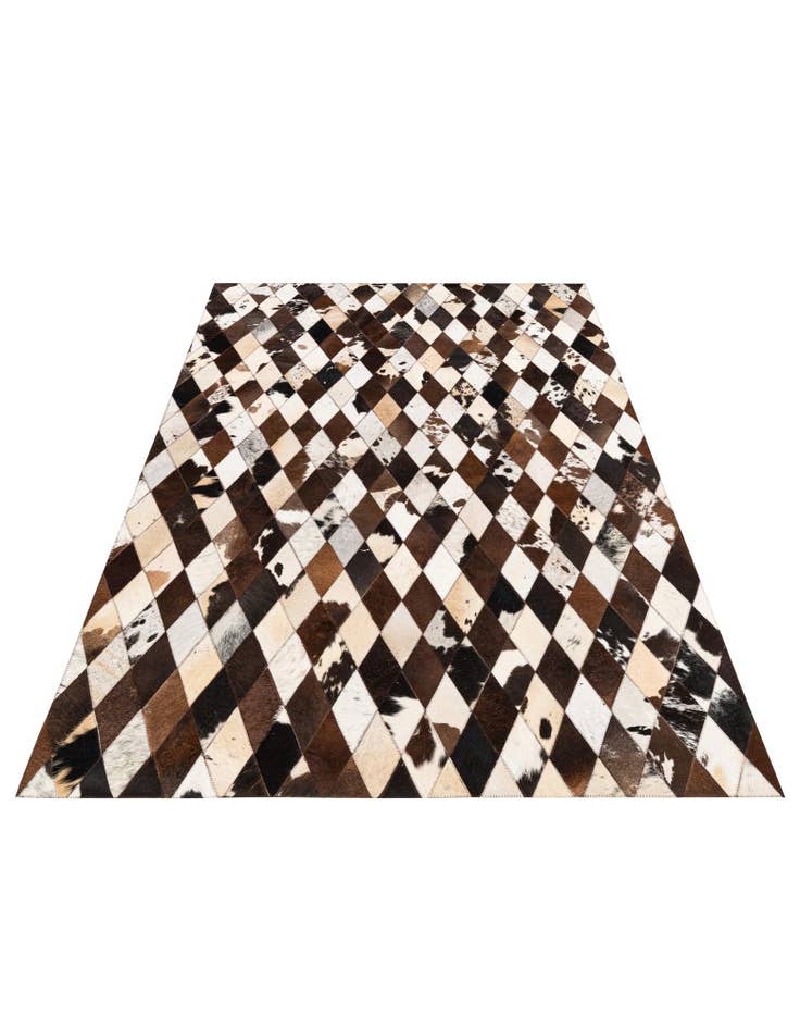 Detail image of  4' 8 x 6' 8 Cowhide Stocks Rug