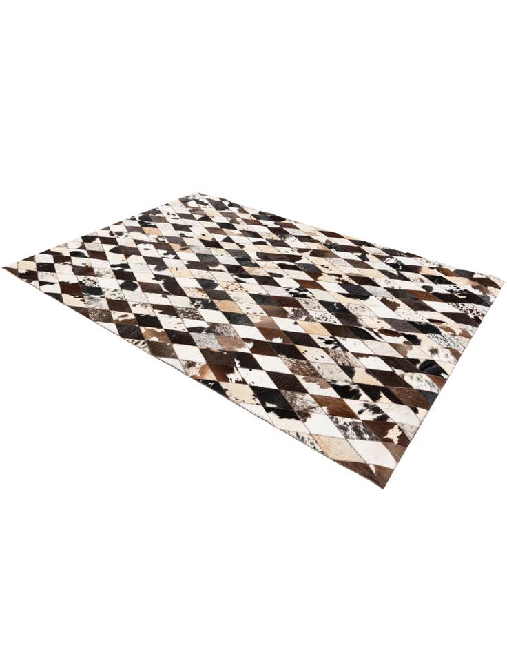 Detail image of  4' 8 x 6' 8 Cowhide Stocks Rug