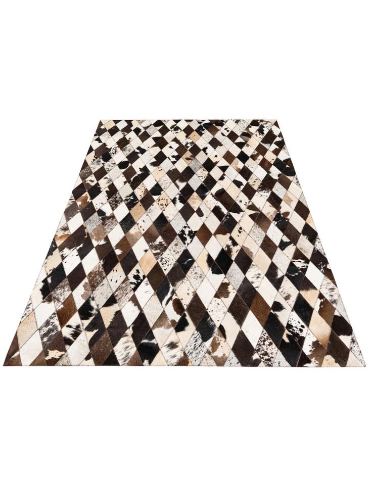 Detail image of  4' 8 x 6' 8 Cowhide Stocks Rug