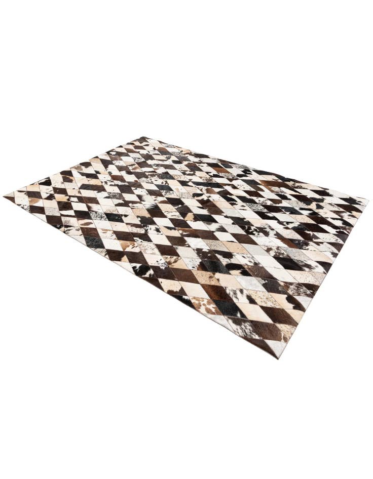 Detail image of  4' 8 x 6' 8 Cowhide Stocks Rug