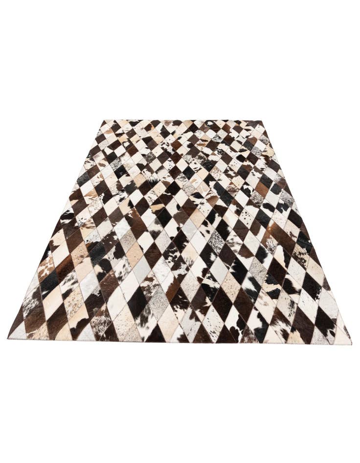 Detail image of  4' 8 x 6' 8 Cowhide Stocks Rug