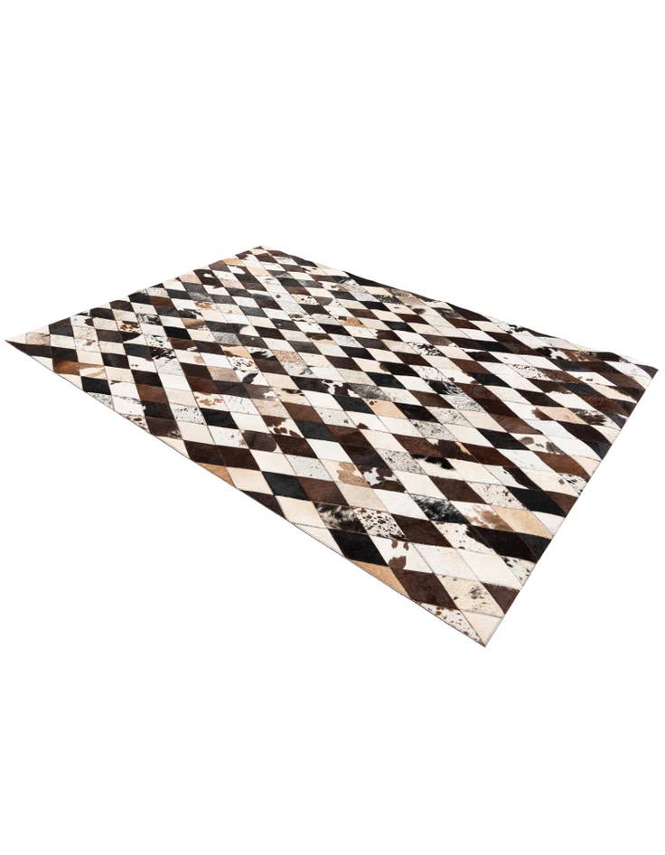 Detail image of  4' 9 x 6' 9 Cowhide Stocks Rug