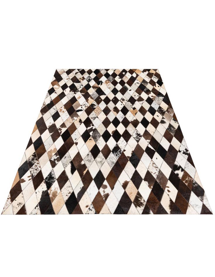 Detail image of  4' 9 x 6' 9 Cowhide Stocks Rug