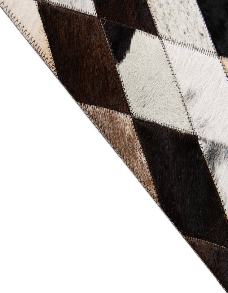 Detail image of  4' 8 x 6' 9 Cowhide Stocks Rug