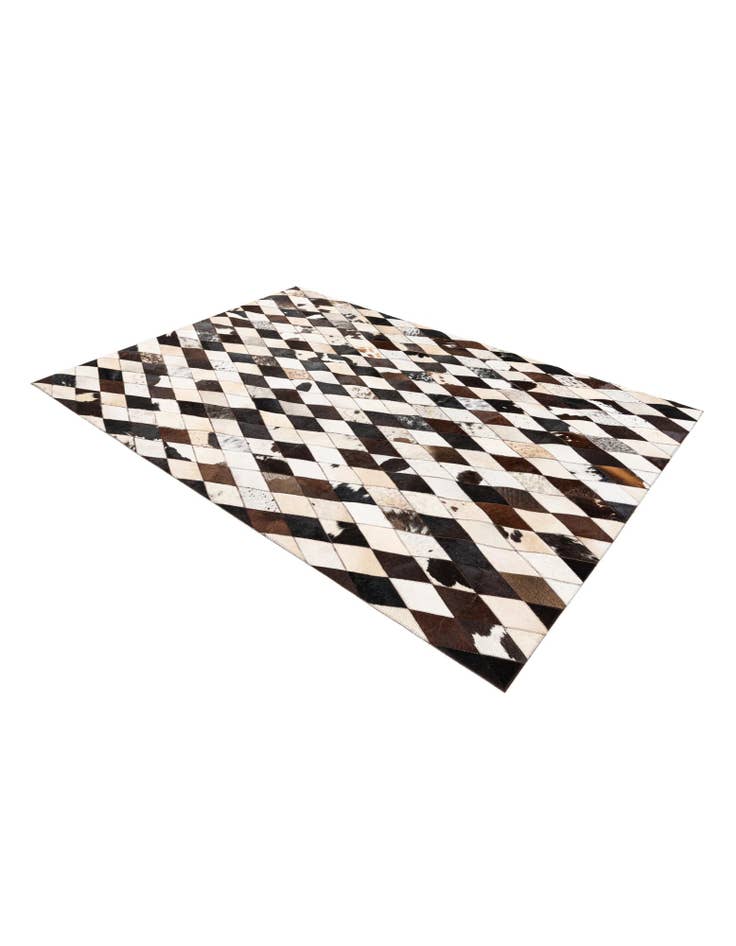 Detail image of  4' 8 x 6' 9 Cowhide Stocks Rug