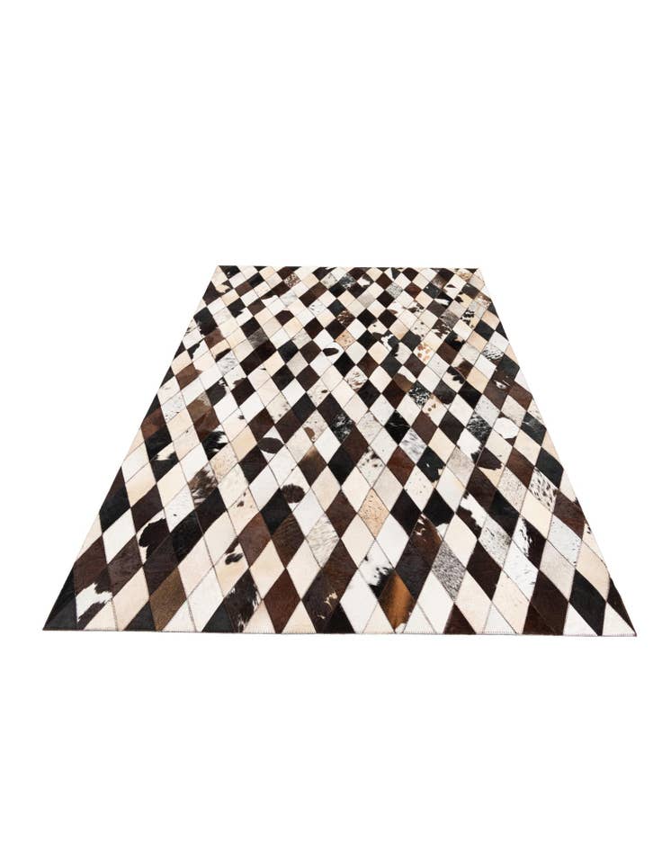 Detail image of  4' 8 x 6' 9 Cowhide Stocks Rug
