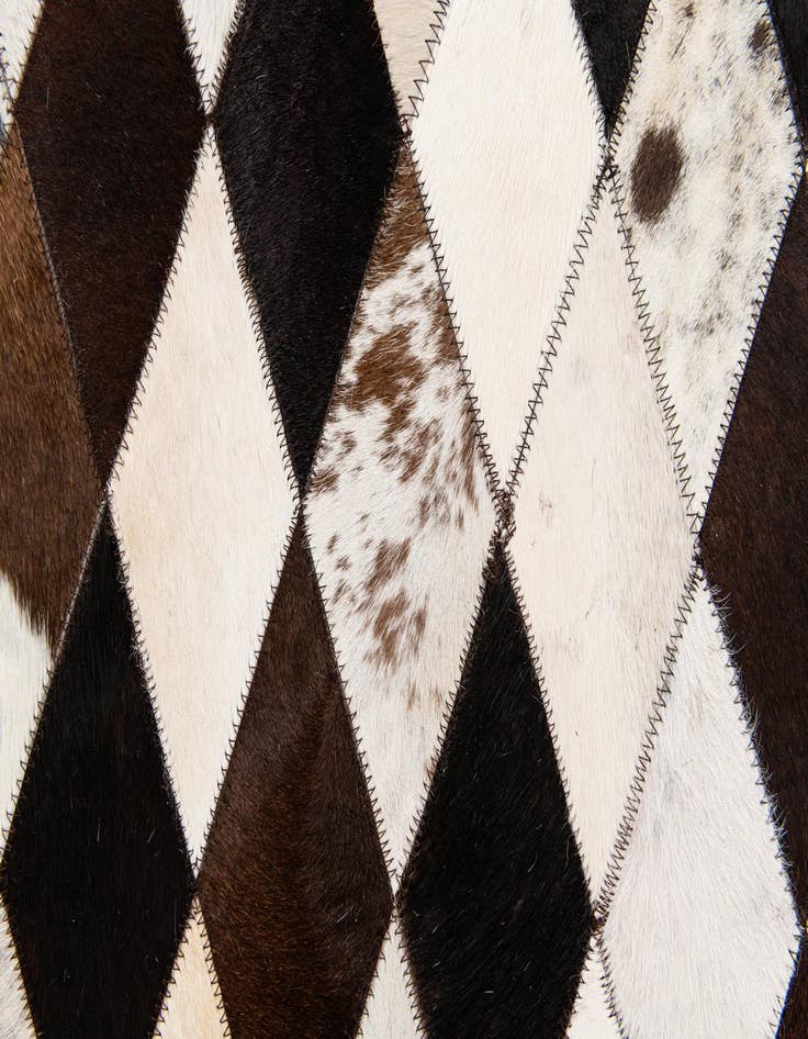 Detail image of  4' 8 x 6' 9 Cowhide Stocks Rug