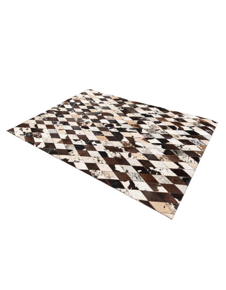 Detail image of  4' 8 x 6' 6 Cowhide Stocks Rug