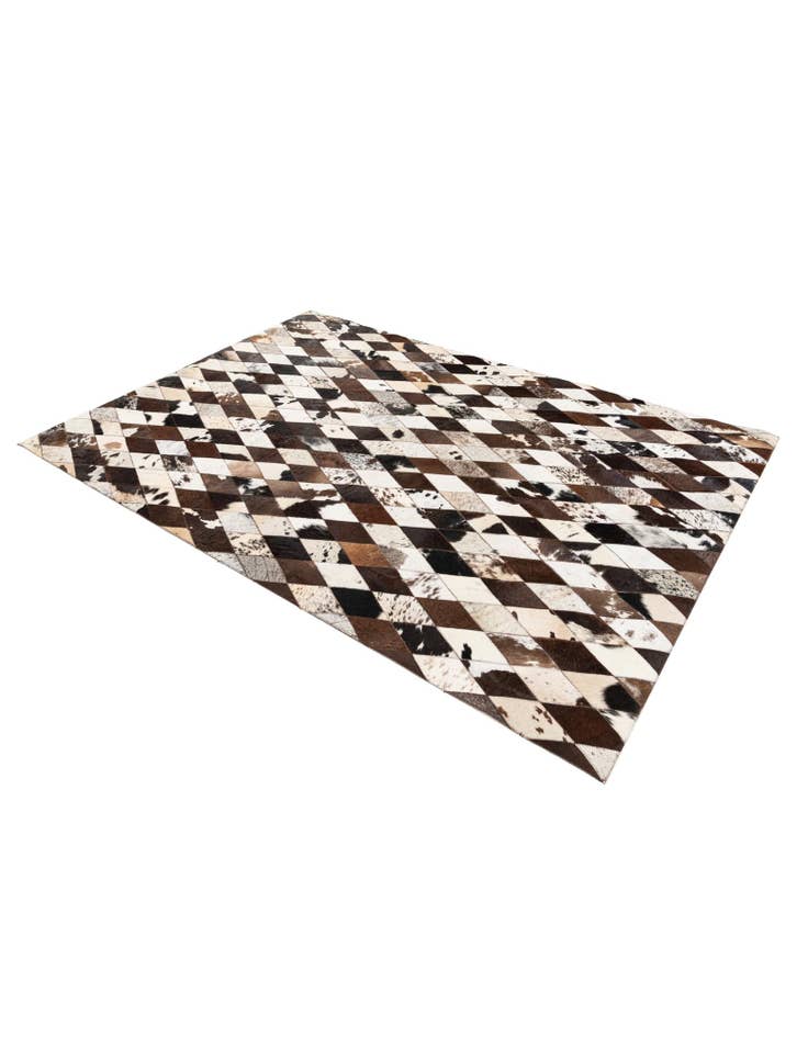 Detail image of  4' 8 x 6' 8 Cowhide Stocks Rug