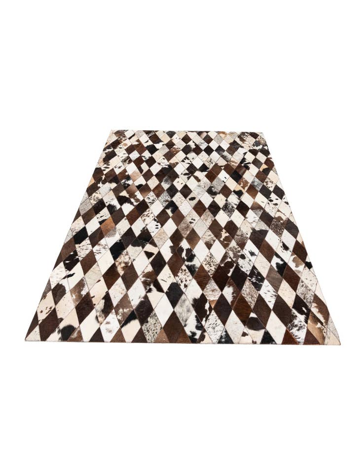 Detail image of  4' 8 x 6' 8 Cowhide Stocks Rug